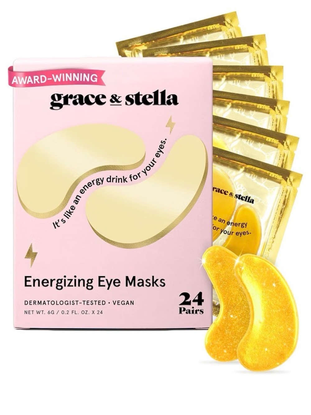 Grace & Stella Energizing Gold Eye Masks - 24 Pairs